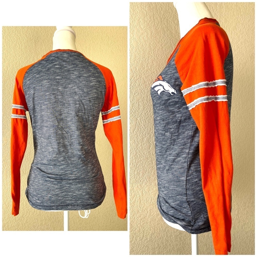 Majestic Denver Broncos Henley Long Sleeve - S - Picture 2 of 3